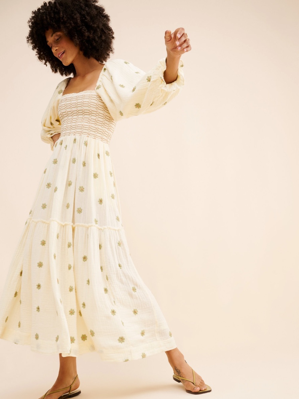 Free People Dahlia Embroidered Maxi Dress